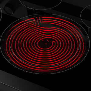 KitchenAid 30 in. 5.3 cu. ft. Smart Air-Fry True European Convection Electric Range with Radiant Burners - Stainless Steel with PrintShield Finish, , hires