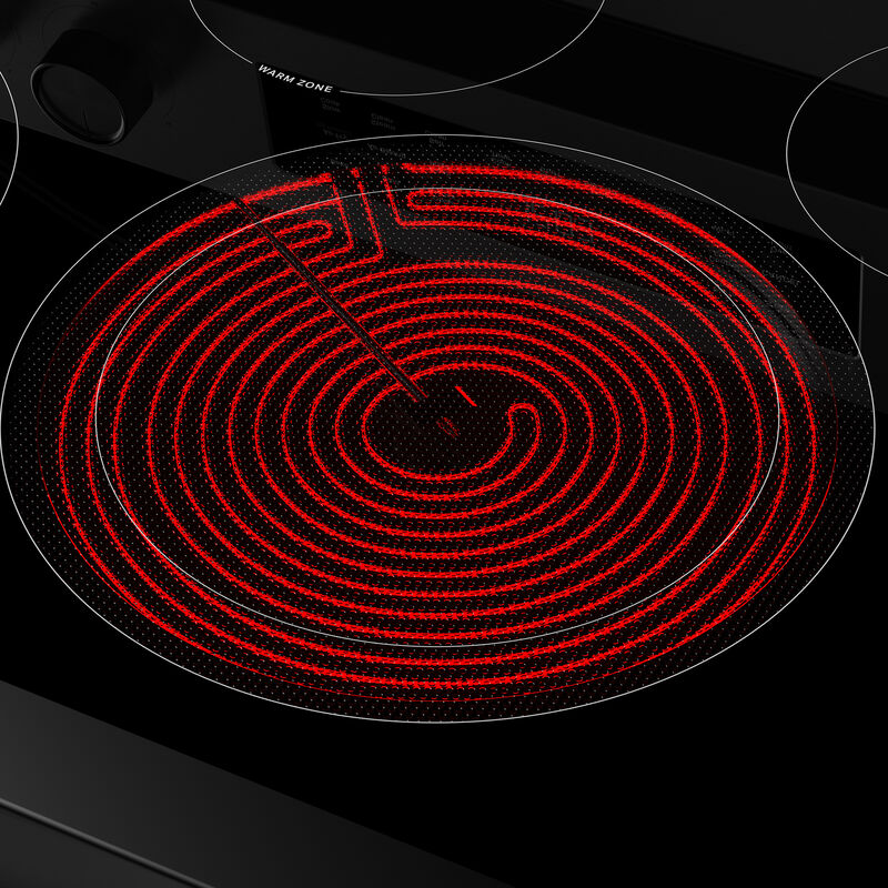 KitchenAid 30 in. 5.3 cu. ft. Smart Air-Fry True European Convection Electric Range with Radiant Burners - Stainless Steel with PrintShield Finish, , hires