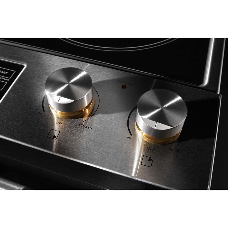 JennAir 30 in. 6.8 cu. ft. Air Fry True European Convection Slide-In Dual Fuel Range with 5 Sealed Burners - Stainless Steel, , hires