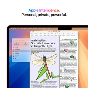 Apple MacBook Air (2025) 13.6 in. Notebook with Apple Intelligence, Apple M4 10-Core CPU, 10-Core GPU, 16 GB RAM, 512 GB SSD, up to 18 Hrs. of Battery Life & Mac OS - Starlight, , hires