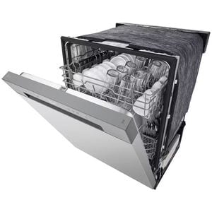 LG 24 in. Front Control Dishwasher with 52 dBa Sound Level, Dynamic Dry & Pocket - Stainless Steel Look, Stainless Steel Look, hires