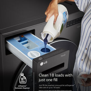 LG 27 in. 5.0 cu. ft. Front Loading Smart Washer with 25 Wash Programs, 19 Wash Options, Sanitize Cycle, Steam Wash & Self Clean - Black Steel, , hires