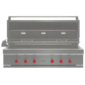 Wolf Designer 54 in. 5-Burner Built-In Natural Gas Grill with Rotisserie & Sear Burner - Stainless Steel, , hires
