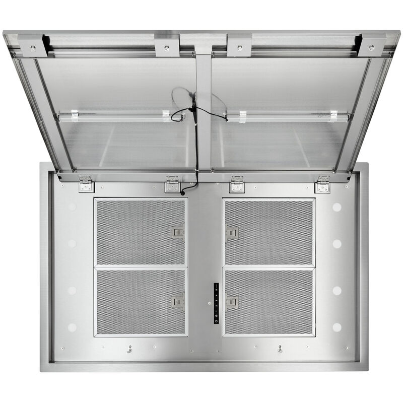 Best HBC1 SERIES 43 in. Ducted Ceiling Style Range Hood with 4 Fan Speeds & 2 LED Lights - Stainless Steel, , hires