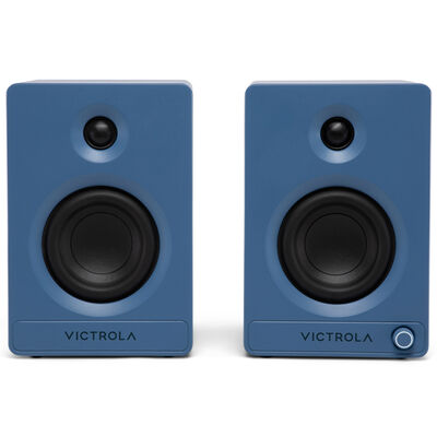 Victrola Tempo Bluetooth Bookshelf Speakers - Blue | VPS-400-BLU