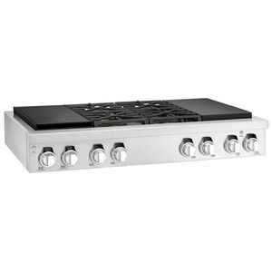 SKS 48 in. 6-Burner Smart Dual Fuel Natural Gas Rangetop with Simmer Burner & Power Burner - Stainless Steel, , hires