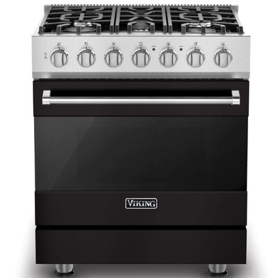 Viking 3 Series 30 in. 4 cu. ft. Standard Convection Gas Range with 5 Sealed Burners - Onyx | RVGR33025BON