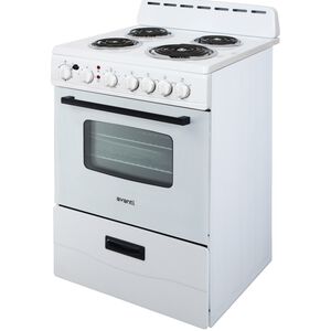 Avanti 24 in. 2.6 cu. ft. Electric Range with Coil Burners - White, , hires