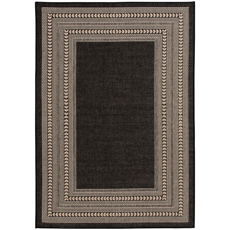 Natco Santorini Collection Outdoor Area Rug Sutton 5'x7' - Natural/Pebble, , hires