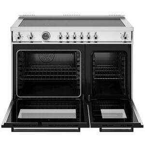 Bertazzoni Professional Series 48 in. 7 cu. ft. Air Fry Dual Convection Double Oven Electric Range with 6 Induction Burners & Griddle - Stainless Steel, , hires