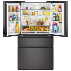 Whirlpool 36 in. 29.8 cu. ft. 4-Door French Door Refrigerator with Internal Water Dispenser - Black Stainless Steel with PrintShield Finish, Black Stainless Steel with PrintShield Finish, hires
