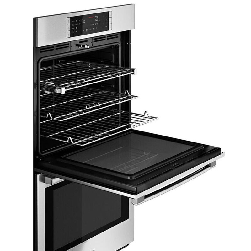 Bosch 800 Series 30 in. 9.2 cu. ft. Top Control Electric Double Wall Oven with True European Convection - Stainless Steel, , hires