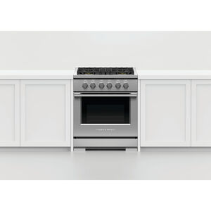 Fisher & Paykel Series 7 30" Freestanding Gas Range with 4 Sealed Burners & 4.6 Cu. Ft. Single Oven - Stainless Steel, , hires