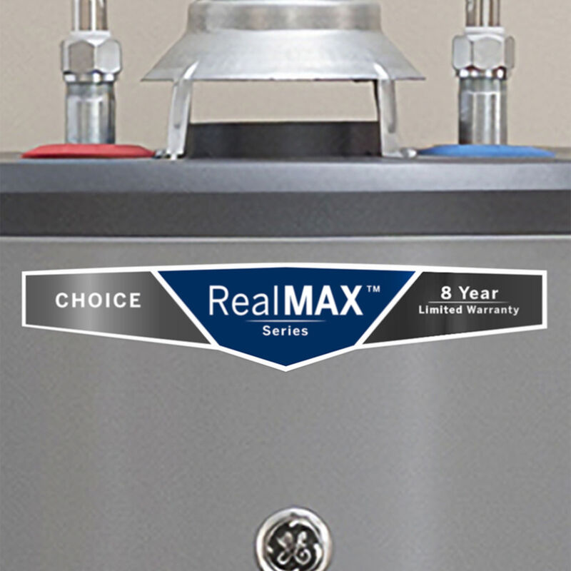 GE RealMax Choice Natural Gas 40 Gallon Short Water Heater with 8-Year Parts Warranty, , hires