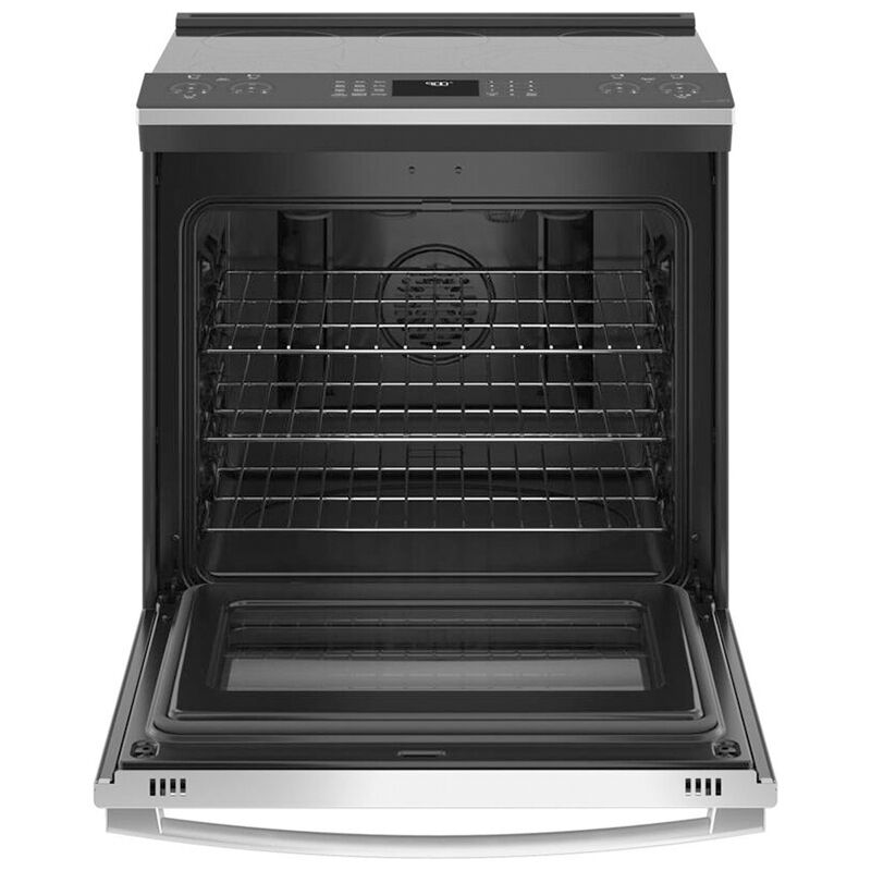 GE Profile 30 in. 5.3 cu. ft. Smart Air Fry True European Convection Slide-In Electric Range with Smoothtop Burners - Stainless Steel, , hires
