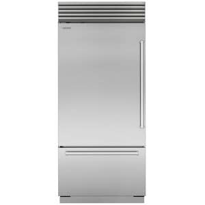 Sub-Zero Classic Series 36 in. Built-In 20.7 cu. ft. Left-Hinged Smart Bottom Freezer Refrigerator with Professional Handles & Internal Water Dispenser- Stainless Steel, , hires