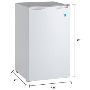 Avanti 20 in. 4.4 cu. ft. Mini Fridge with Freezer Compartment - White, White, hires