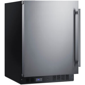 Summit 24 in. 4.6 cu. ft. Built-in Frost Free Compact Upright Freezer with Adjustable Shelves - Stainless Steel, , hires