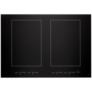 JennAir Oblivian Glass 30 in. 4-Burner Induction Cooktop with Simmer Burner & Power Burner - Black, , hires