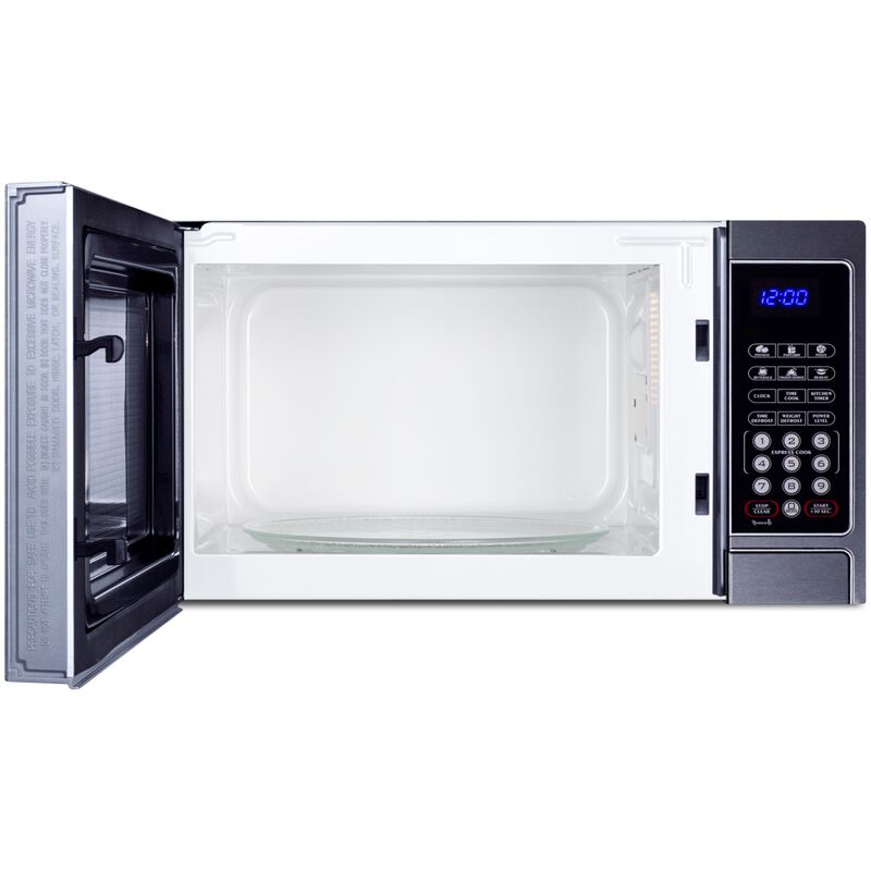 Summit 19 in. 0.9 cu. ft. 900W Countertop Microwave - Stainless Steel, , hires