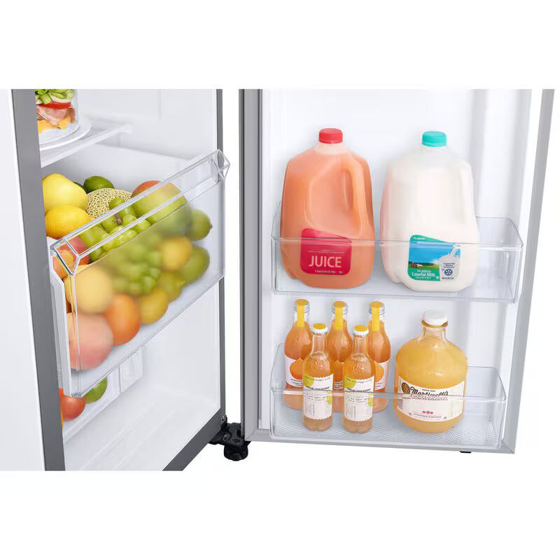 Samsung 36 in. 27.4 cu. ft. Side by Side Refrigerator with Ice & Water Dispenser - Stainless Steel, Stainless Steel, hires