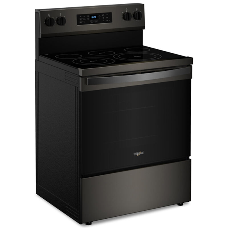 Whirlpool 30 in. 5.3 cu. ft. Air-Fry Standard Convection Electric Range with Radiant Burners - Black Stainless, , hires