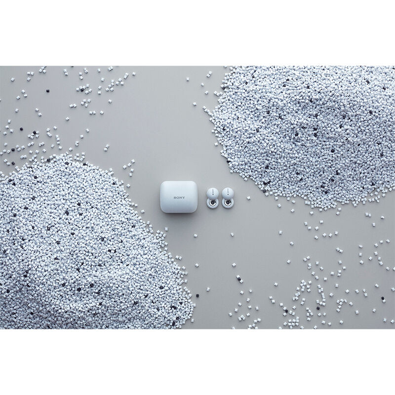Sony LinkBuds Truly Wireless Earbuds (Smoke White), White, hires