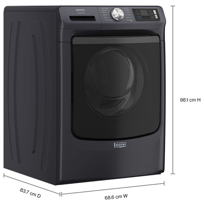 Maytag Pet Pro 27 in. 5.0 cu. ft. Smart Stackable Front Load Washer with Sanitize & Steam Cycle - Midnight Steel, Midnight Steel, hires