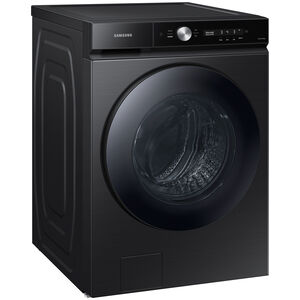 Samsung Bespoke 27 in. 5.3 cu. ft. Smart Stackable Front Load Washer with Super Speed Wash & AI Smart Dial - Brushed Black, Brushed Black, hires