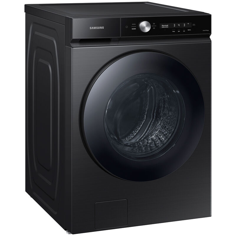 Samsung Bespoke 27 in. 5.3 cu. ft. Smart Stackable Front Load Washer with Super Speed Wash & AI Smart Dial - Brushed Black, Brushed Black, hires