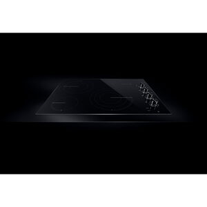 JennAir Oblivian Glass 30 in. 4-Burner Electric Cooktop with Simmer Burner & Power Burner - Black, , hires