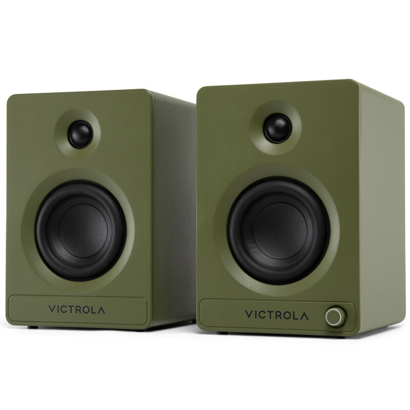 Victrola Tempo Bluetooth Bookshelf Speakers - Green, , hires