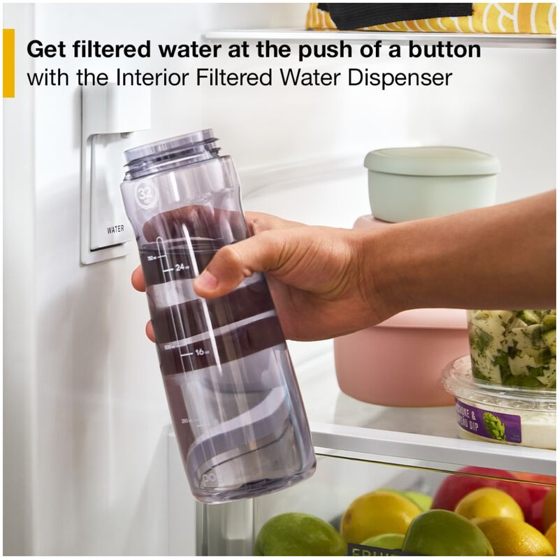 Whirlpool 36 in. 29.8 cu. ft. 4-Door French Door Refrigerator with Internal Water Dispenser - White, White, hires
