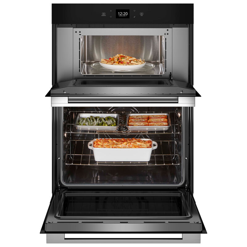 Whirlpool 30 in. 6.4 cu. ft. Smart Electric Microwave/Wall Oven Combo with Standard Convection & Sensor Cooking - Fingerprint Resistant Stainless, , hires