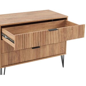 Manhattan Comfort DUMBO Modern 3-Drawer Dresser - Golden Brown, Golden Brown, hires