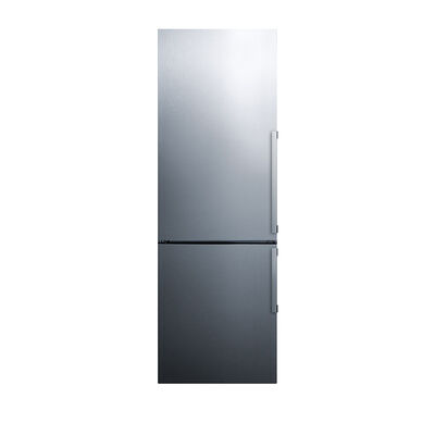 Summit Thin Line Series 24 in. 11.1 cu. ft. Counter Depth Bottom Freezer Refrigerator - Stainless Steel | FFBF247SSIML