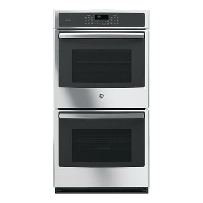GE Profile 27 in. 8.6 cu. ft. Electric Smart Double Wall Oven with True European Convection & Self Clean - Stainless Steel | PK7500SFSS