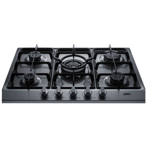 Summit 27 in. 5-Burner Natural Gas Cooktop - Stainless Steel, , hires