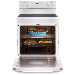 Midea 30 in. 6.3 cu. ft. Electric Range with Radiant Burners - White, White, hires