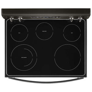 Whirlpool 30 in. 5.3 cu. ft. Oven Freestanding Electric Range with 5 Smoothtop Burners - Black Stainless Steel, Black Stainless Steel, hires