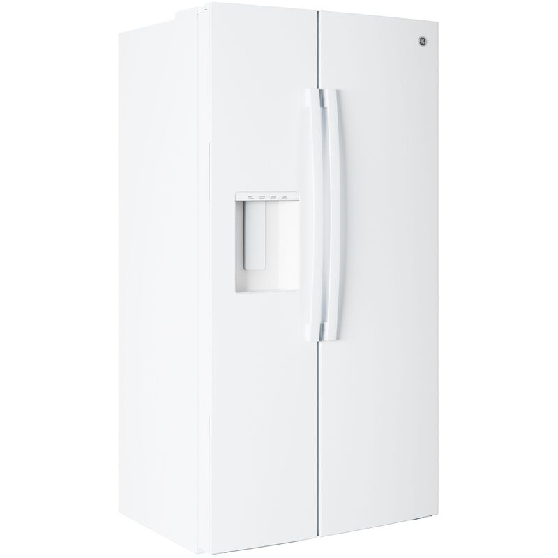GE 36 in. 23.6 cu. ft. Counter Depth Side-by-Side Refrigerator with Ice & Water Dispenser - White, , hires
