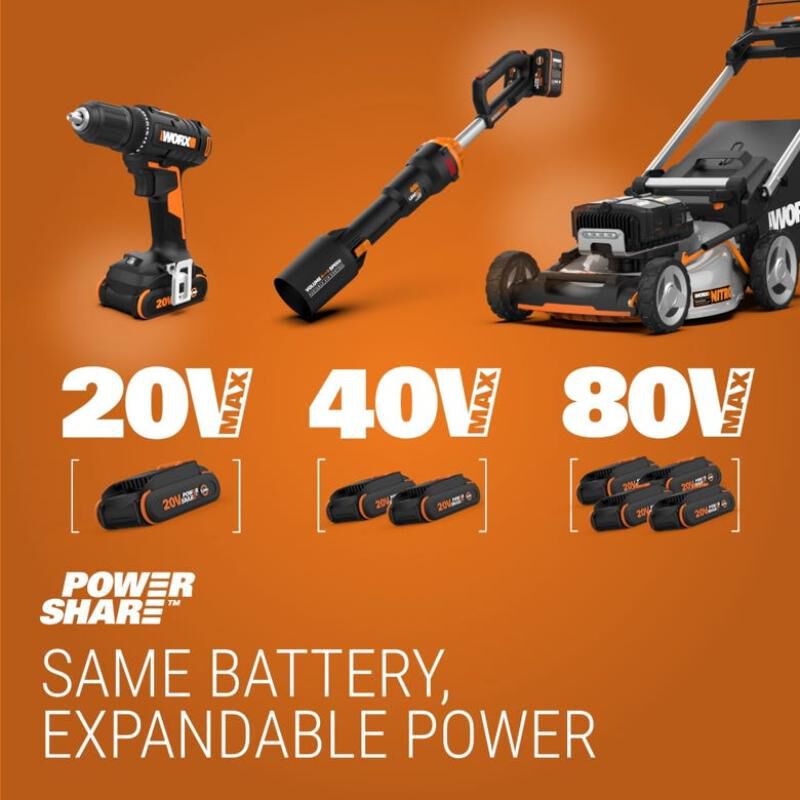 Worx NITRO 40V 21" Self-Propelled Lawn Mower, , hires