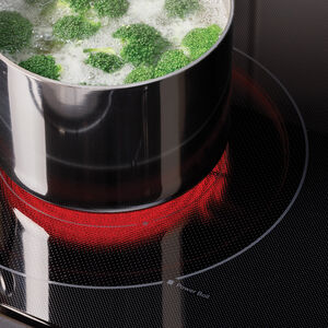 GE 400 Series 30 in. 5.3 cu. ft. Smart Electric Range with Radiant Burners - White, White, hires