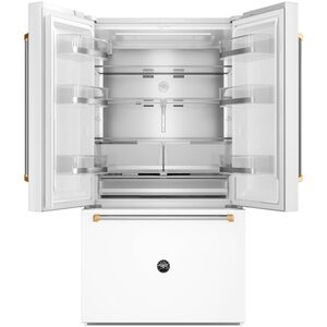 Bertazzoni Master Series 36 in. 26.2 cu. ft. Counter Depth French Door Refrigerator with Internal Water Dispenser - Matte White, , hires
