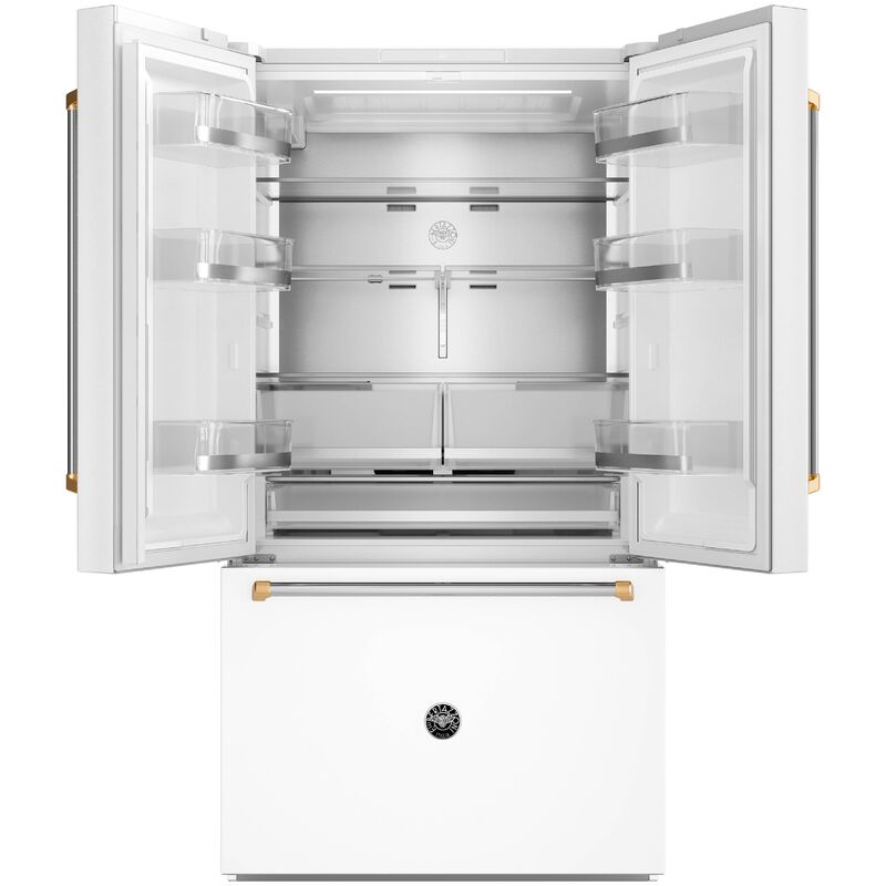 Bertazzoni Master Series 36 in. 26.2 cu. ft. Counter Depth French Door Refrigerator with Internal Water Dispenser - Matte White, , hires