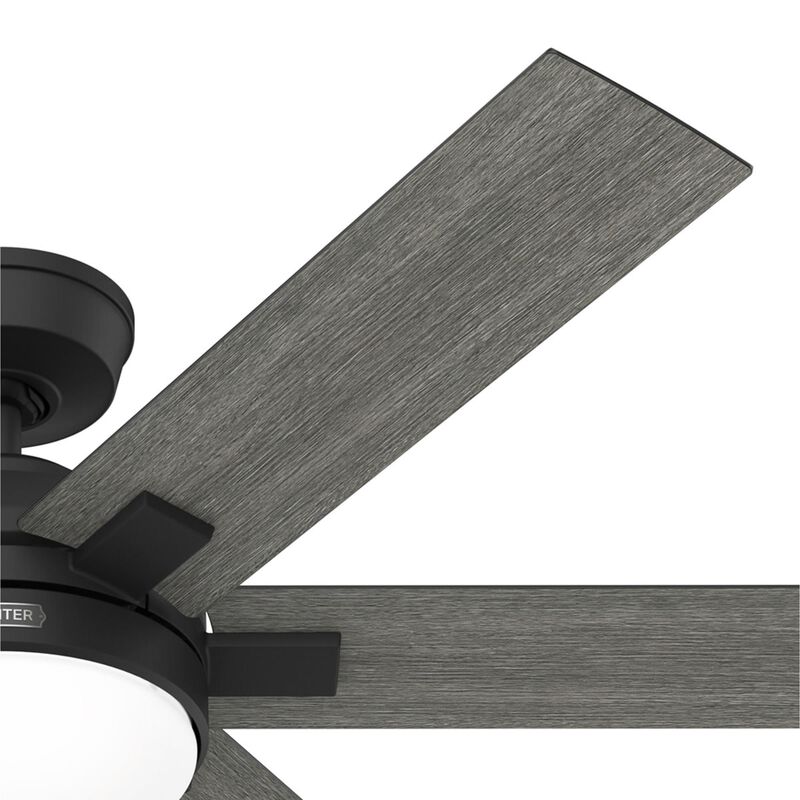 Hunter Georgetown 52" ENERGY STAR Ceiling Fan with LED Light Kit and Handheld Remote - Matte Black, , hires
