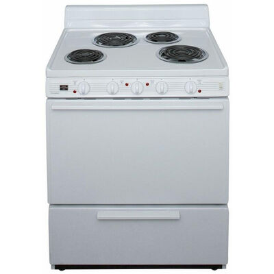 Premier 30 in. 3.9 cu. ft. Oven Freestanding Electric Range with 4 Coil Burners - White | EDKL0HO