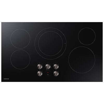 Samsung 36 in. 5-Burner Electric Cooktop with Simmer Burner & Power Burner - Black | NZ36R5330RK
