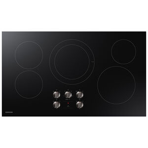 Samsung 36 in. 5-Burner Electric Cooktop with Simmer Burner & Power Burner - Black, , hires
