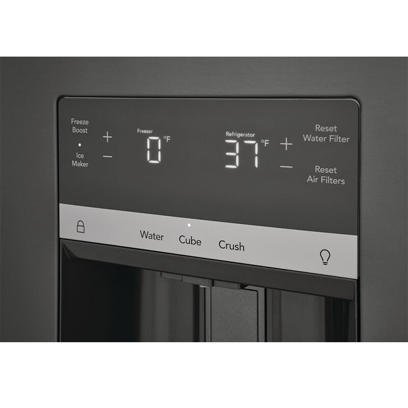 Frigidaire 36 in. 27.8 cu. ft. French Door Refrigerator with Ice & Water Dispenser - Black Stainless, Black Stainless, hires